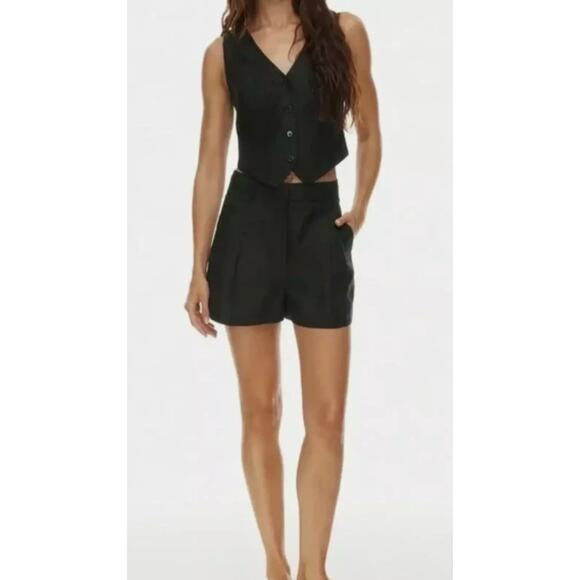 Wilfred Effortless Shorts - Women's Size 12 - Black Linen Blend - Picture 1 of 5